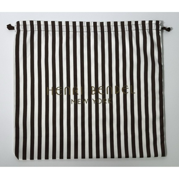 henri bendel Handbags - HENRI BENDEL New York Striped Logo‎ Dust Bag Drawstring 16"x 15" EUC